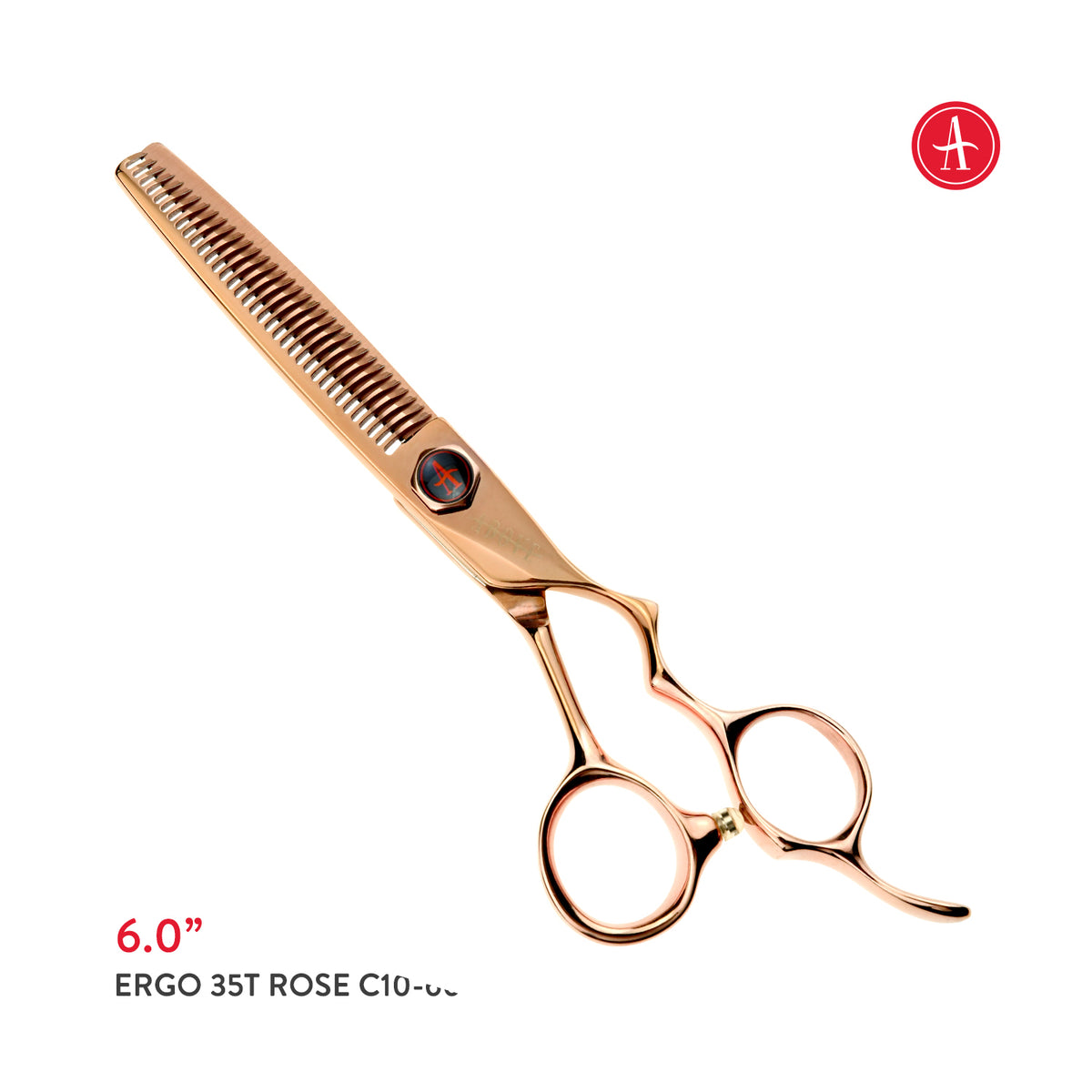 Above Ergo 35T Rose Gold No-Line Blending Hair Cutting Shears