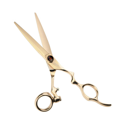Above ErgoS Rosegold Swivel Hair Cutting Shears