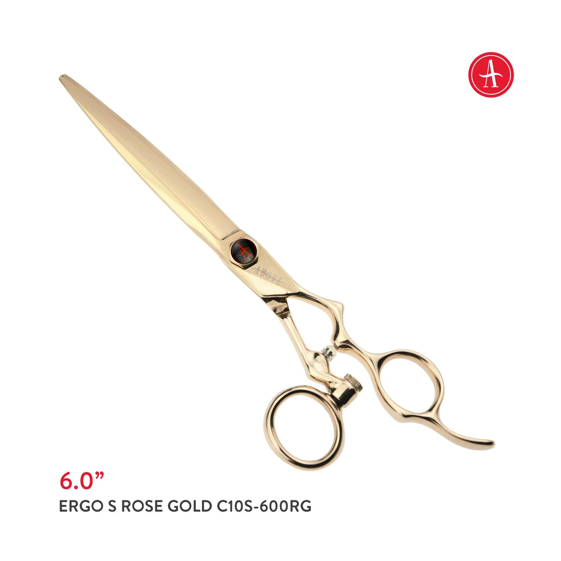 Above ErgoS Rosegold Swivel Hair Cutting Shears