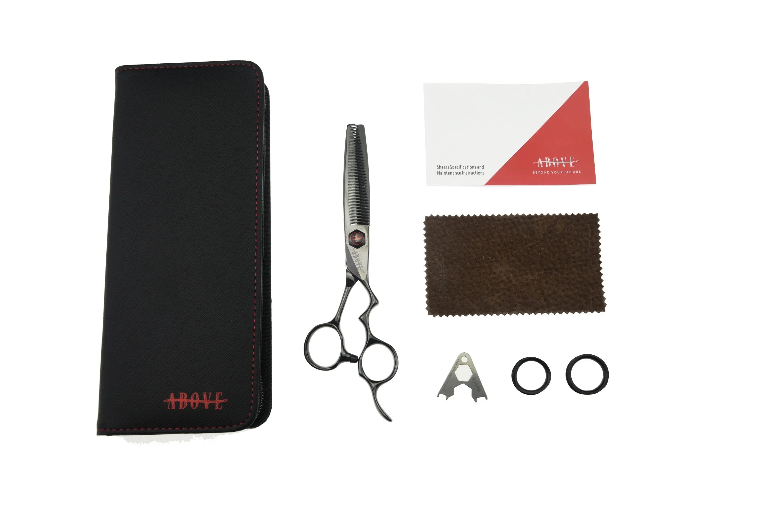 Above Ergo 35T Thinning Black No-Line Blender Shears