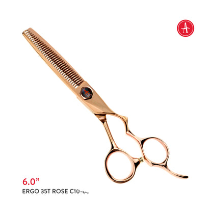 Above Ergo 35T Rose Gold No-Line Blending Hair Cutting Shears
