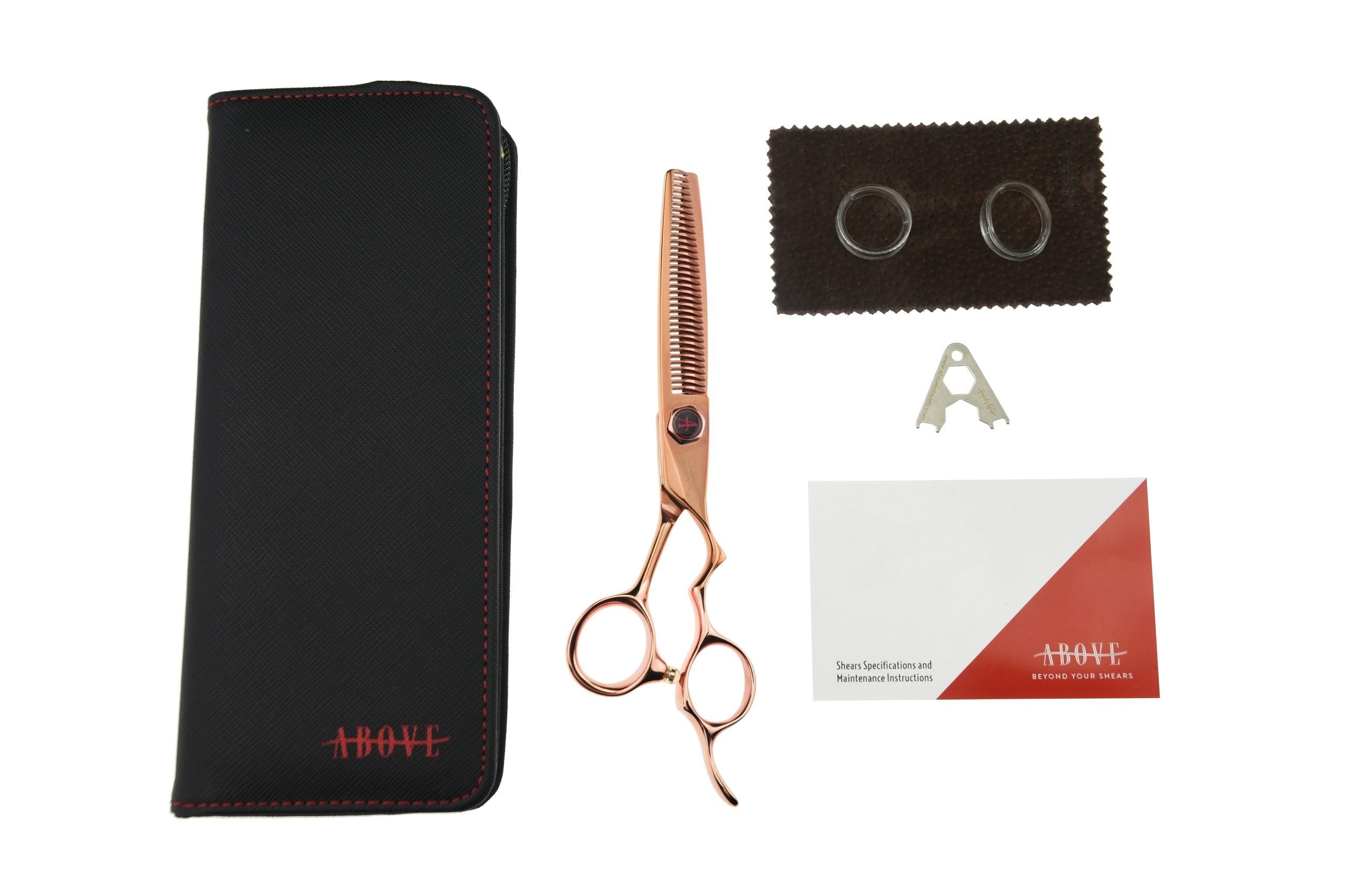 Above Ergo 35T Rose Gold No-Line Blending Hair Cutting Shears